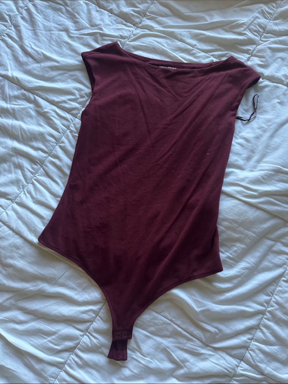 Banana Republic Maroon Sleeveless Bodysuit
